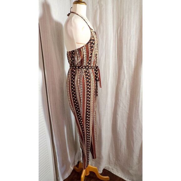 Boutique | Women’s | Jumpsuits | M | Brown Halter Abstract Romper - Picture 5 of 6
